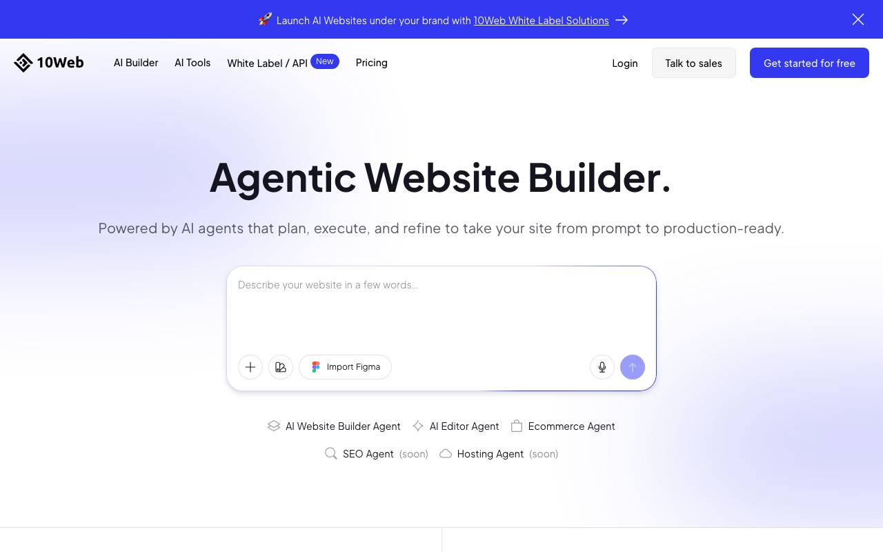 10Web website preview