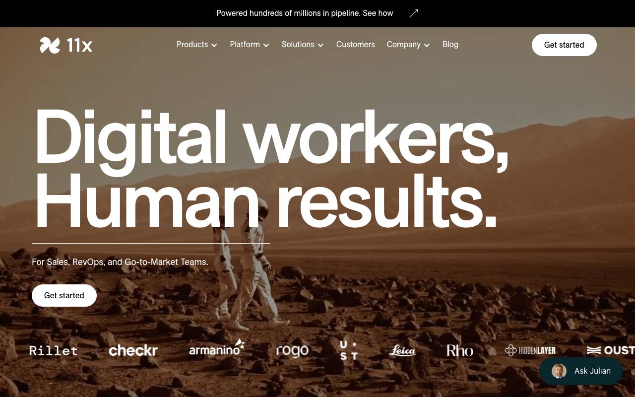 11x AI website preview