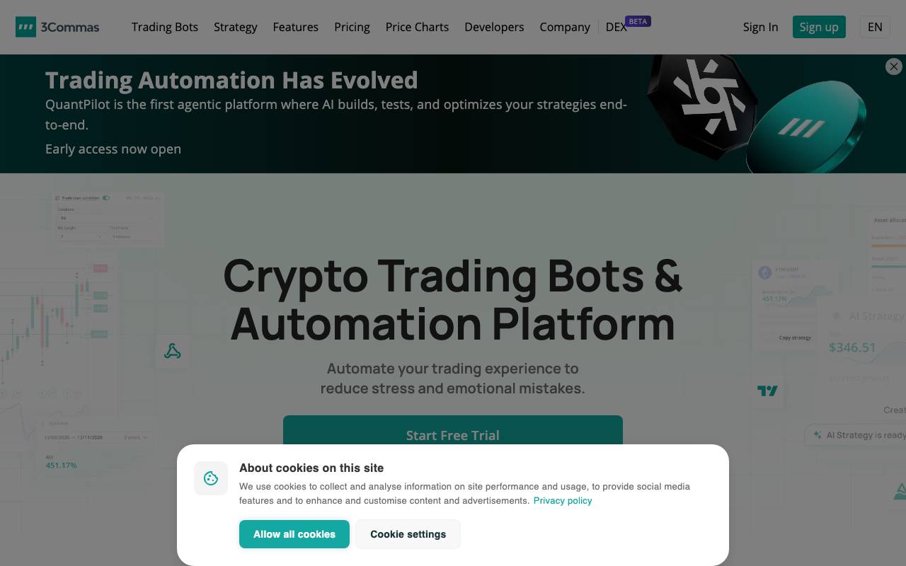 3Commas website preview