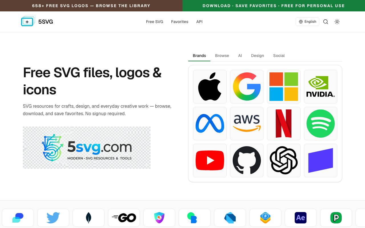 5SVG website preview