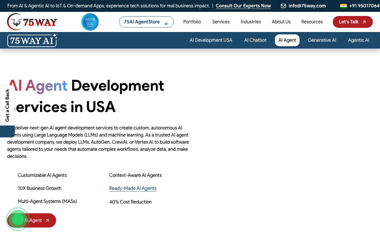 75way Technologies website preview