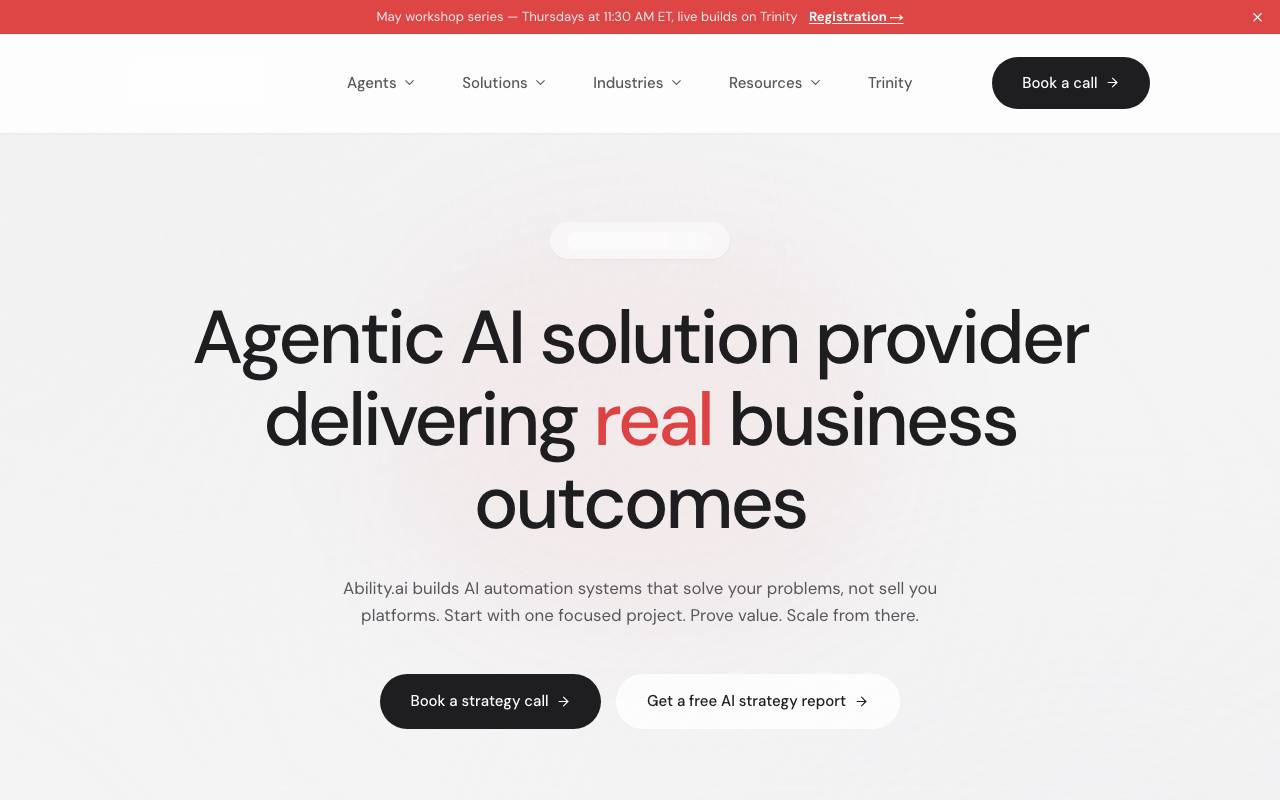 Ability AI website preview