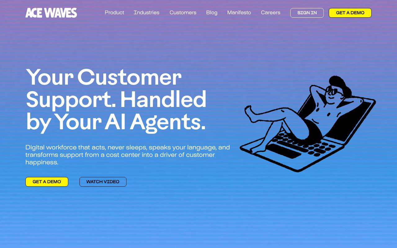 Ace Waves website preview