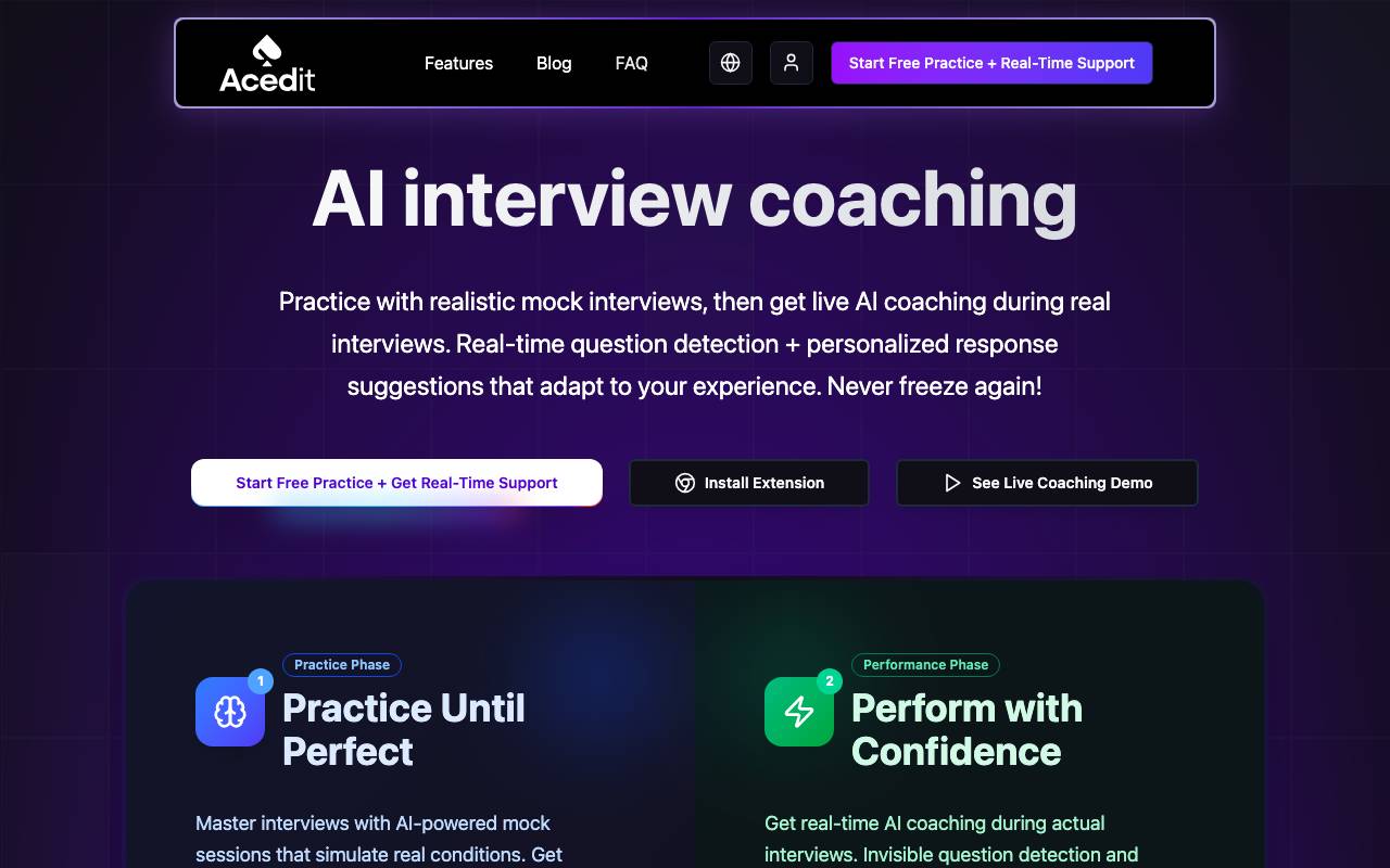 Acedit website preview