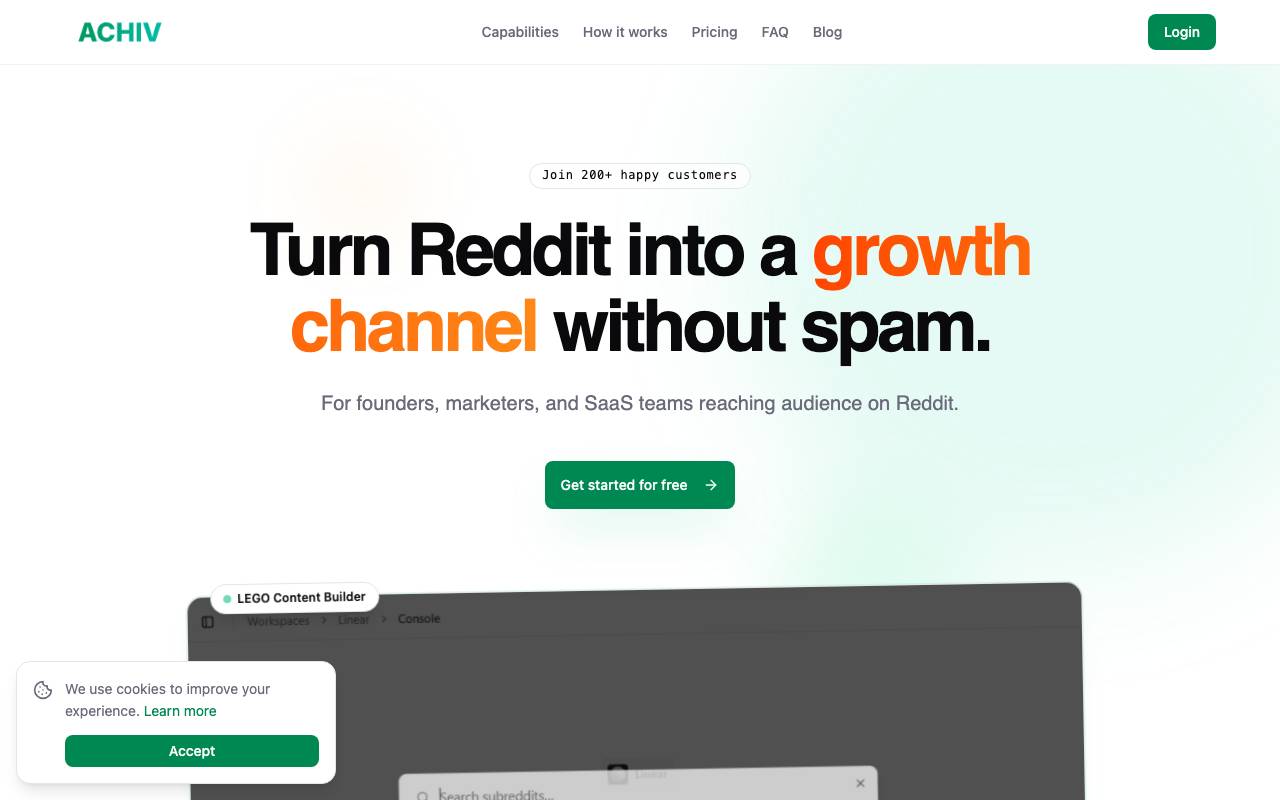 Achiv website preview