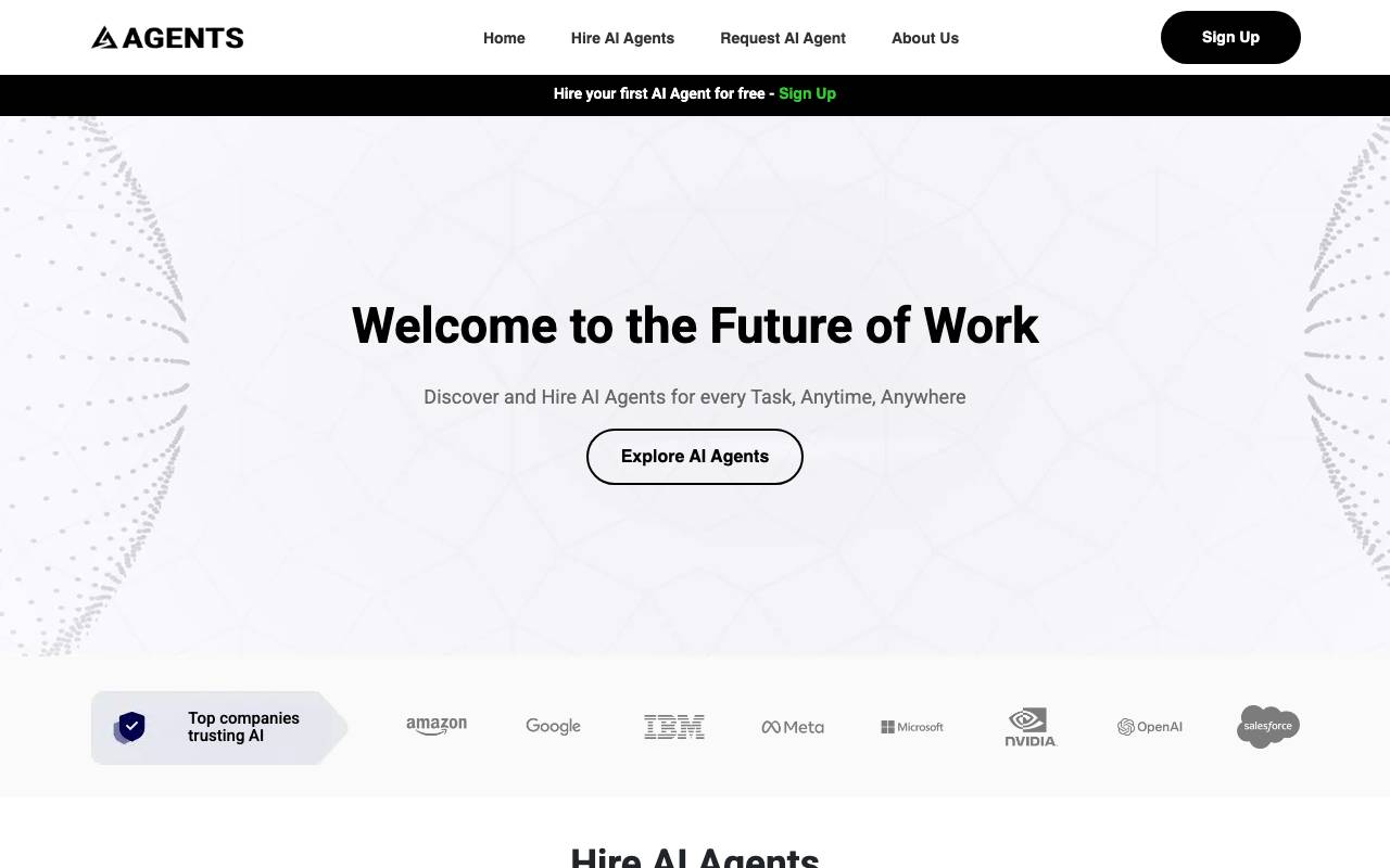 ActionAgents AI website preview