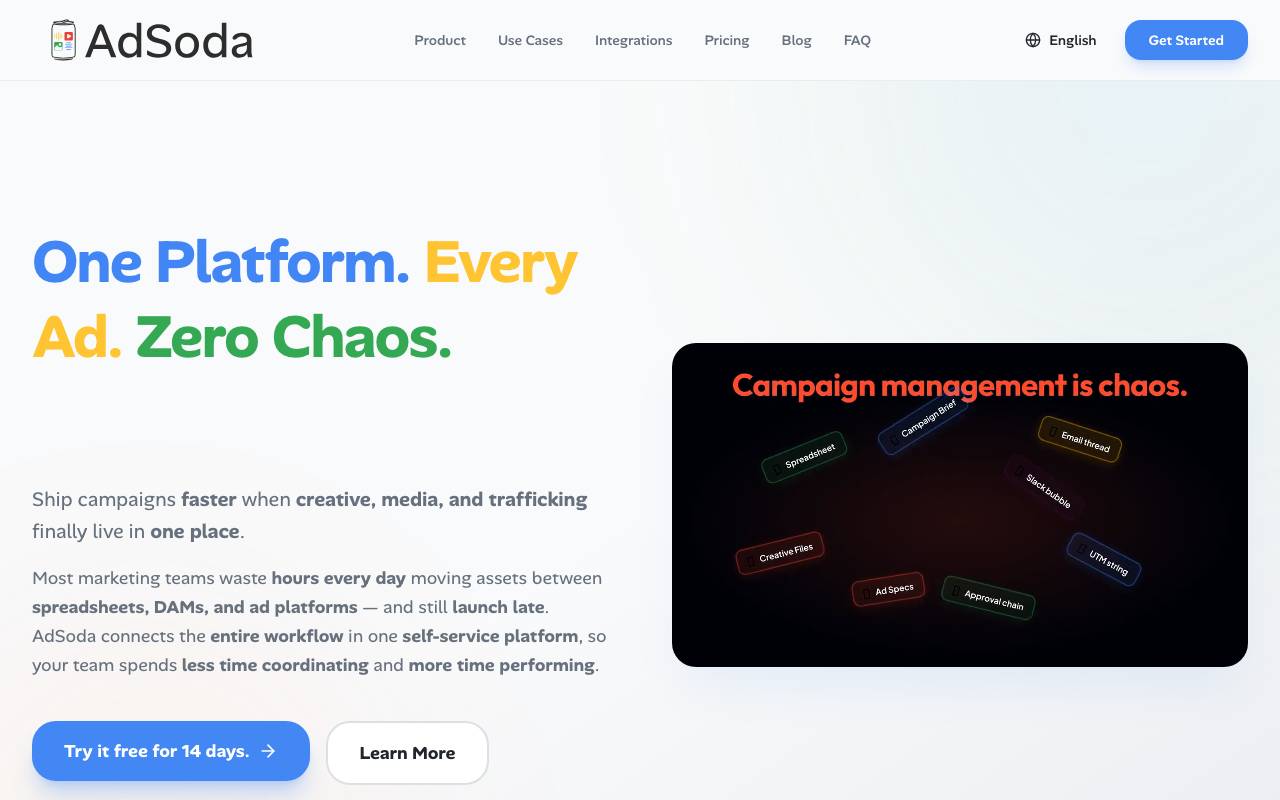 AdSoda website preview