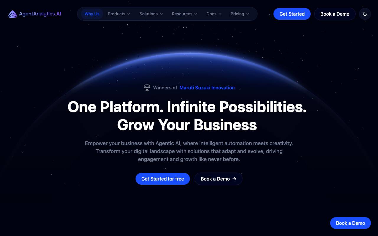 Agent Analytics AI website preview