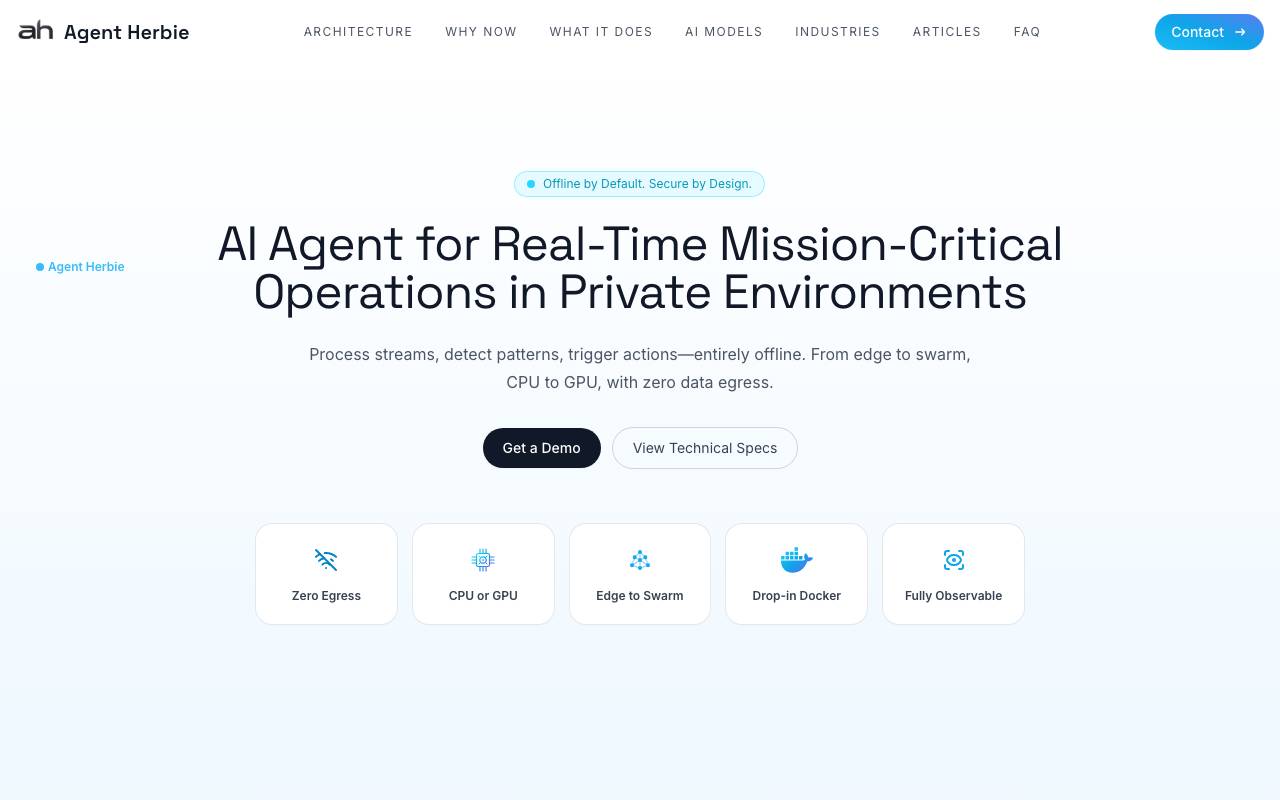 Agent Herbie website preview