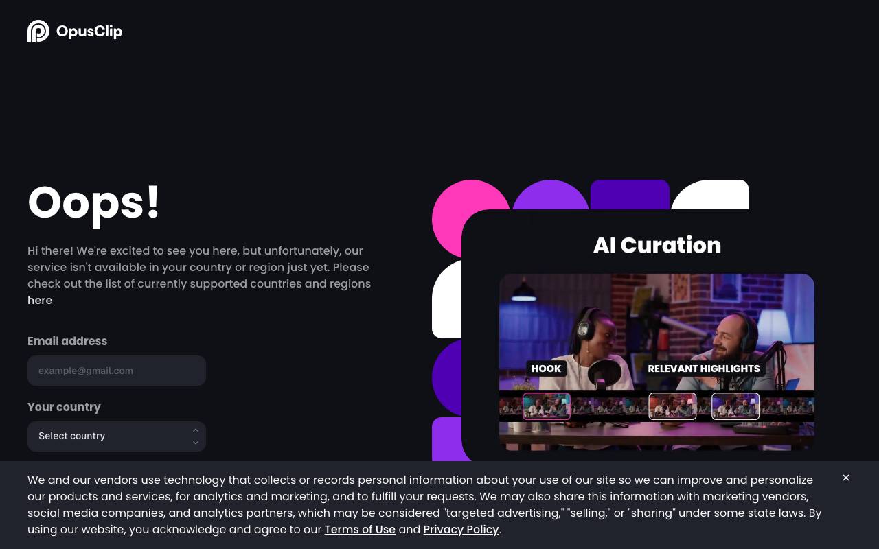 Agent Opus website preview