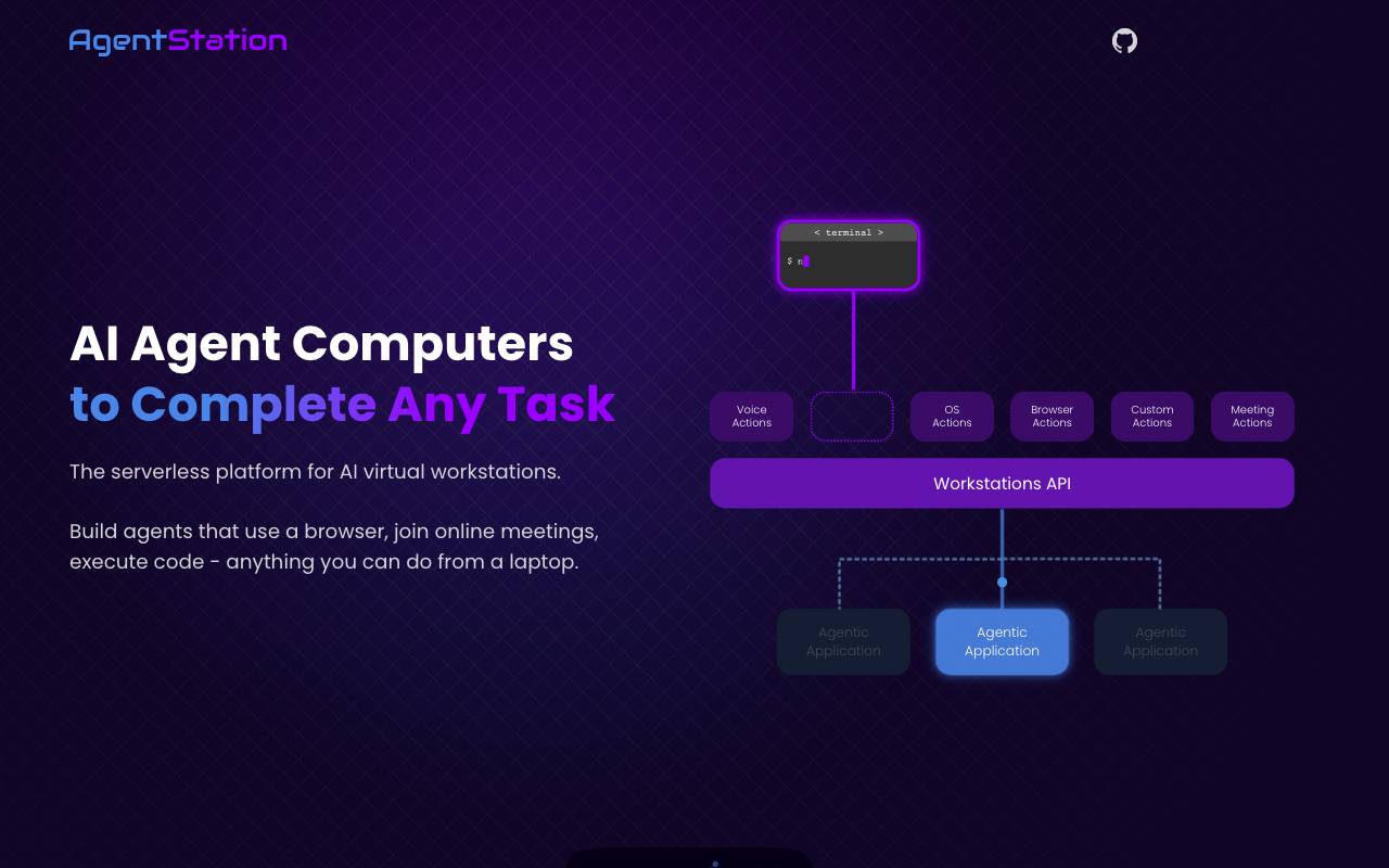 Agent Station website preview