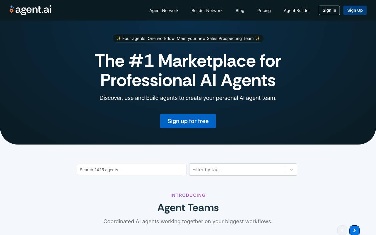AgentAI website preview