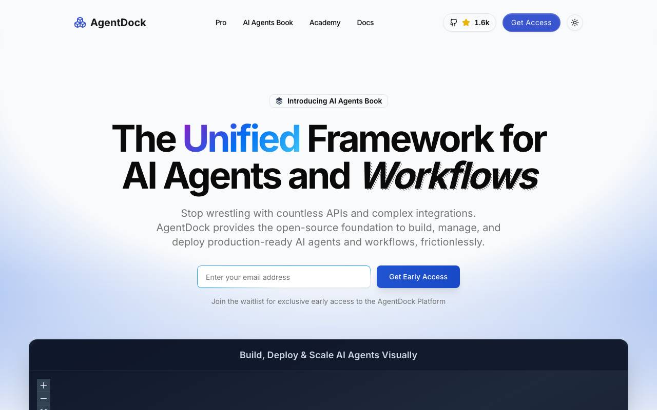 AgentDock website preview