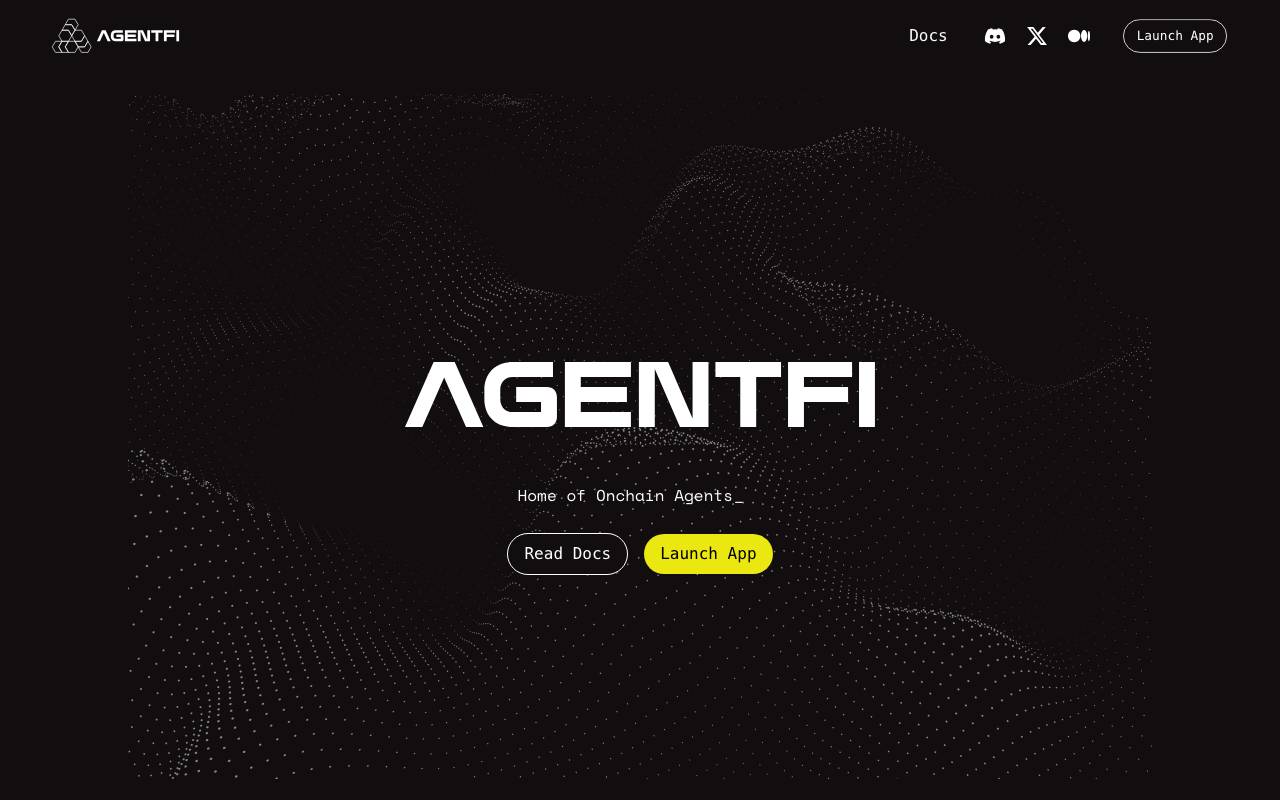AgentFi website preview