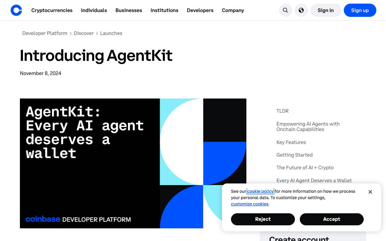 AgentKit website preview