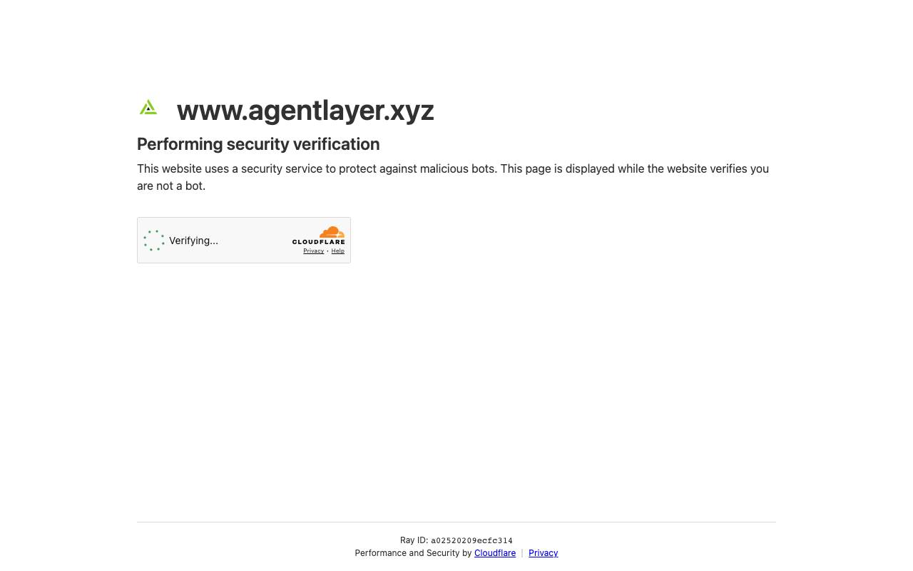 Agentlayer website preview