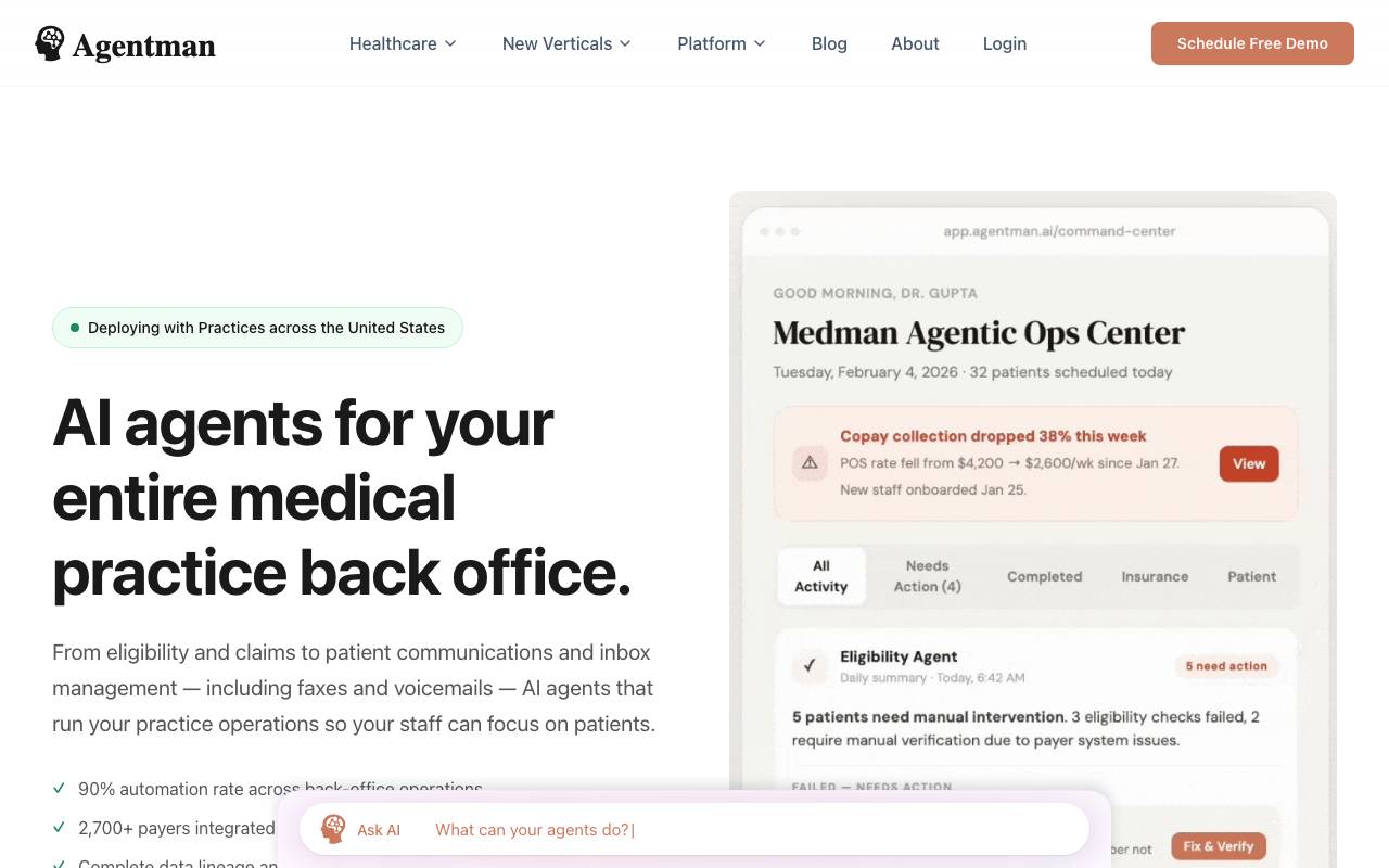 Agentman website preview
