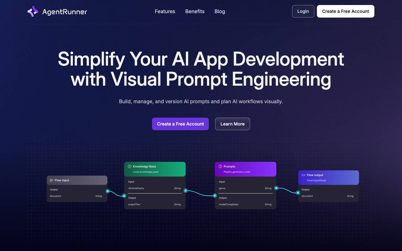 AgentRunner website preview