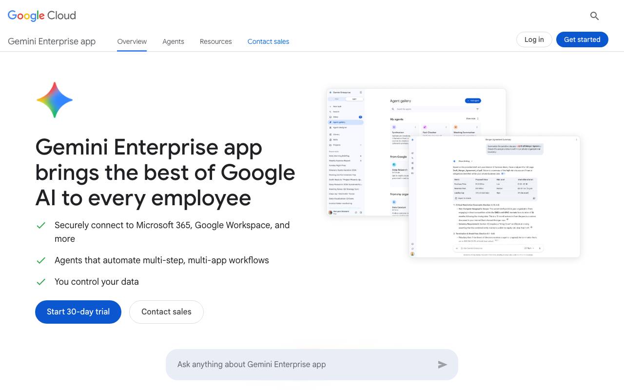 Agentspace website preview
