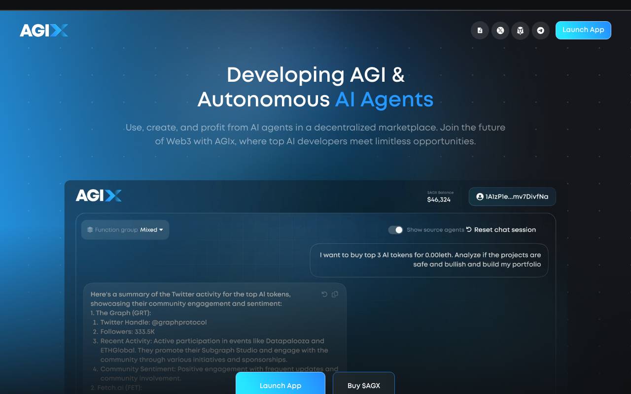 AGIX website preview