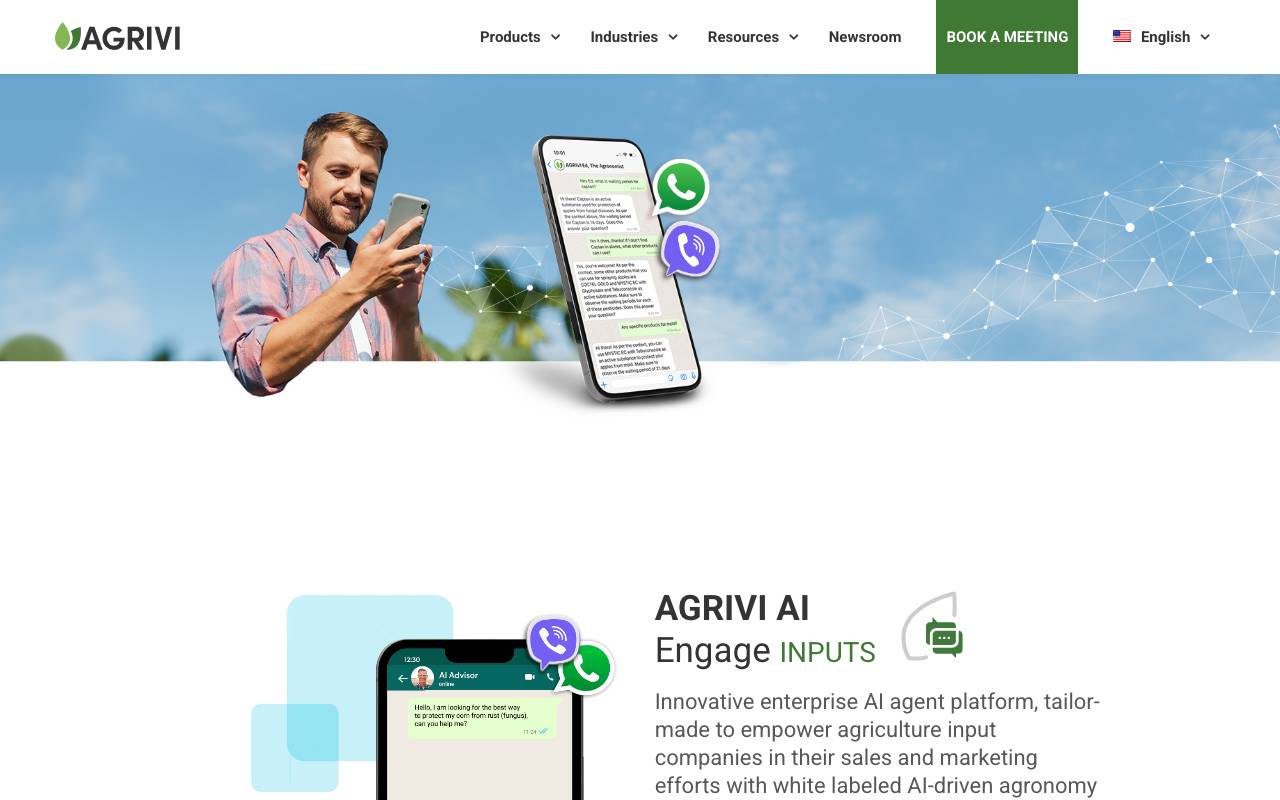 AGRIVI Engage website preview
