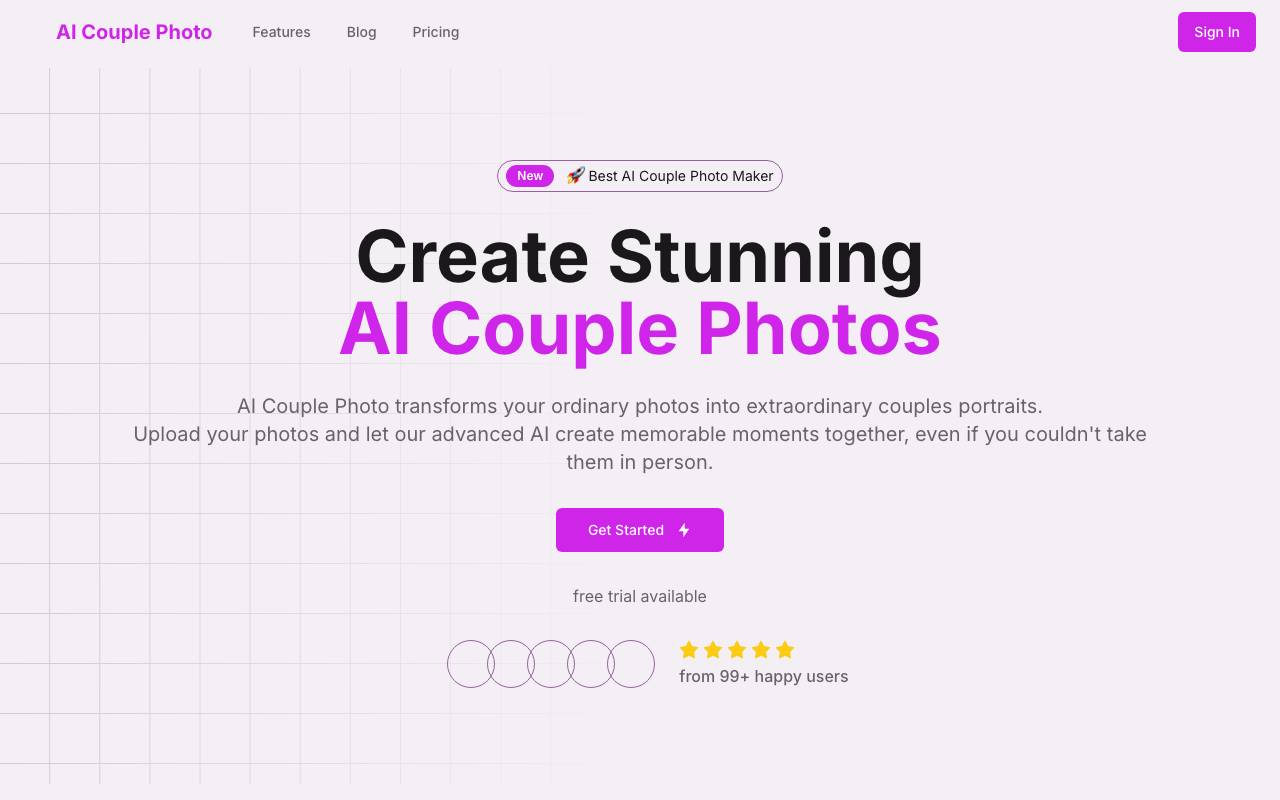 AI Couple Photo website preview