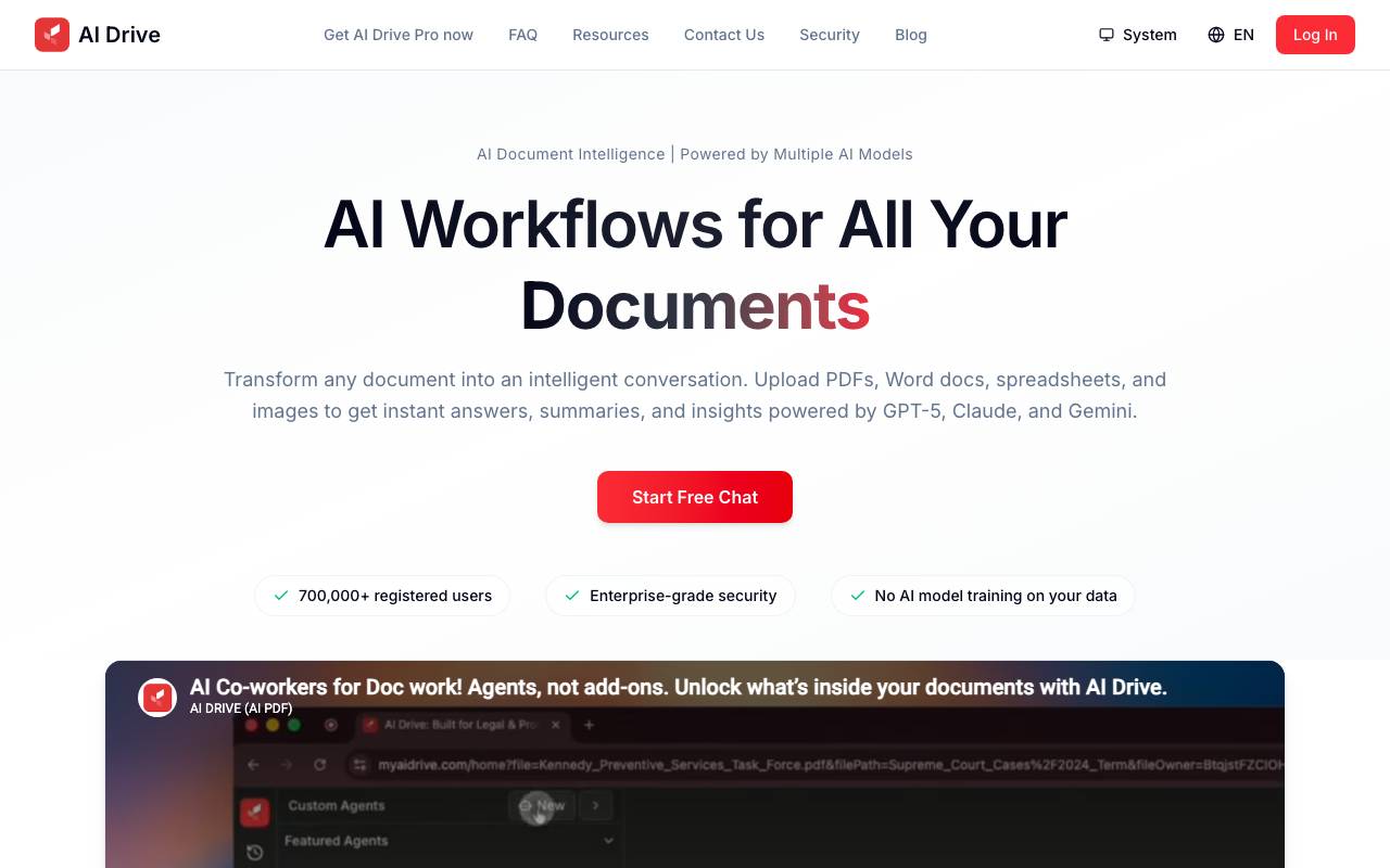 AI Drive website preview