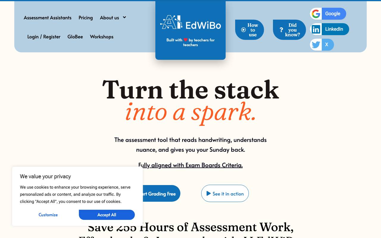 AI EdWiBo website preview