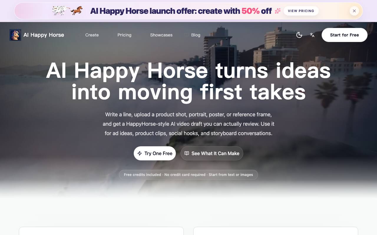 AI Happy Horse website preview