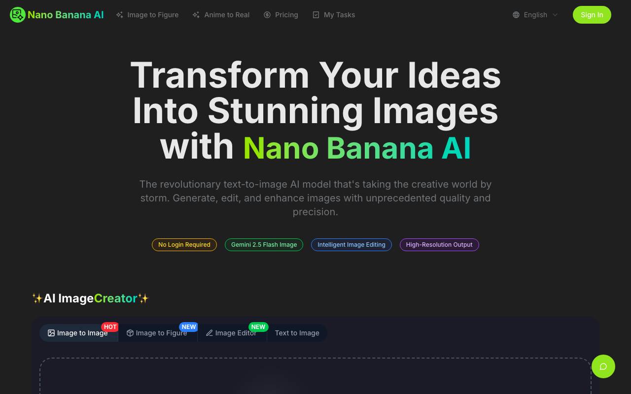 AI Image Editor Agent website preview