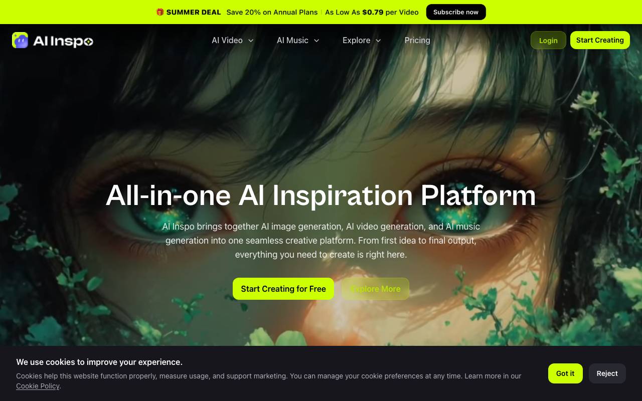 AI InSpo website preview