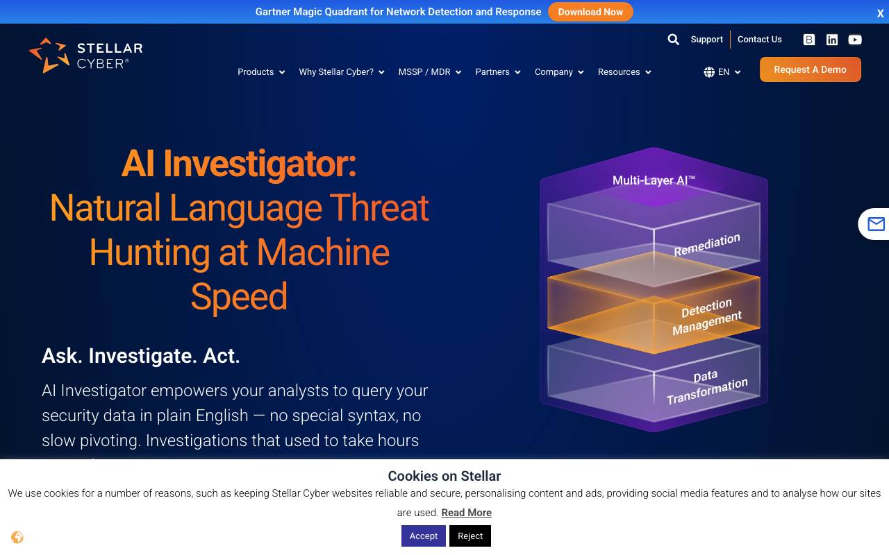 AI Investigator website preview