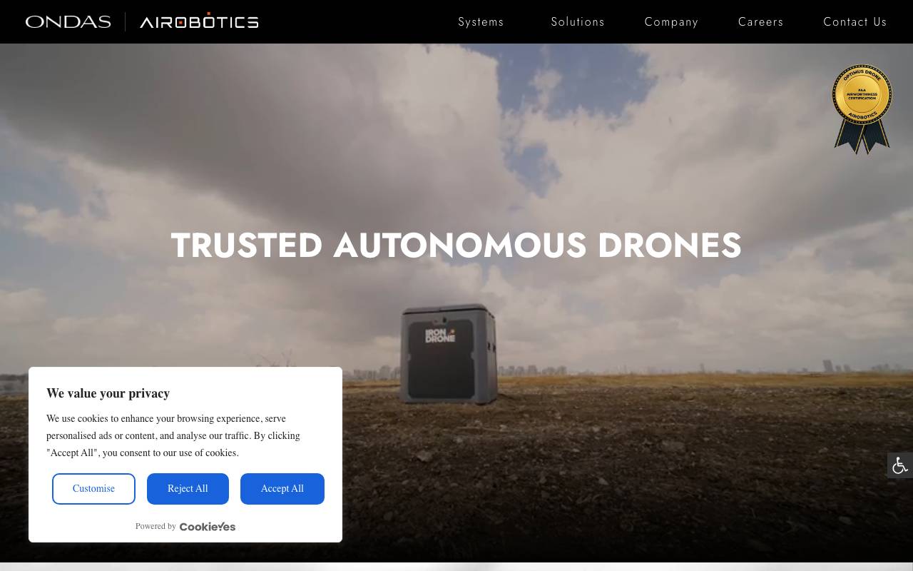 AI Robotics Drones website preview