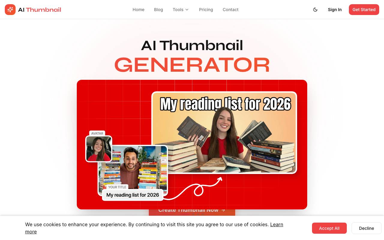 AI Thumbnail website preview