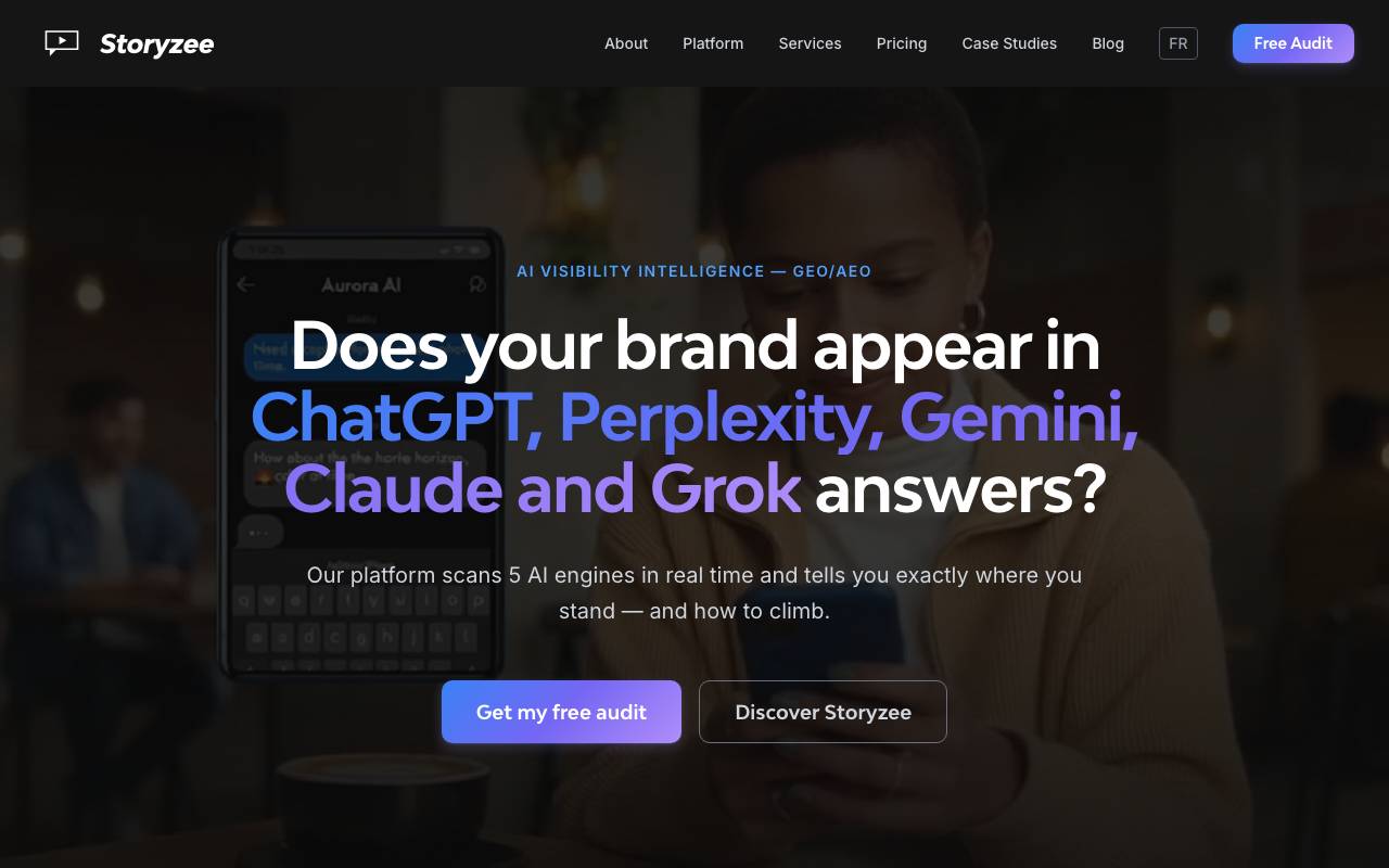 AI Visibility Platform website preview