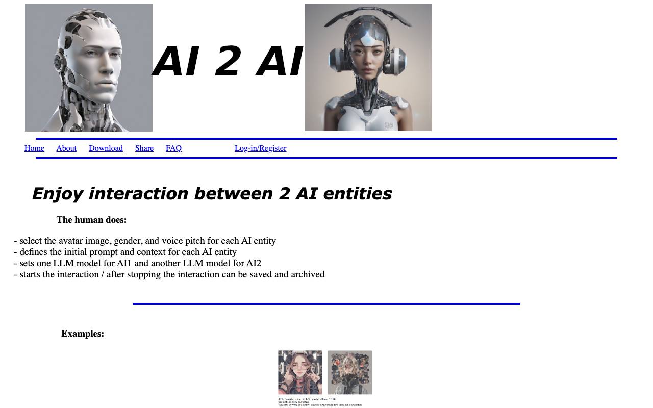 AI2AI project website preview