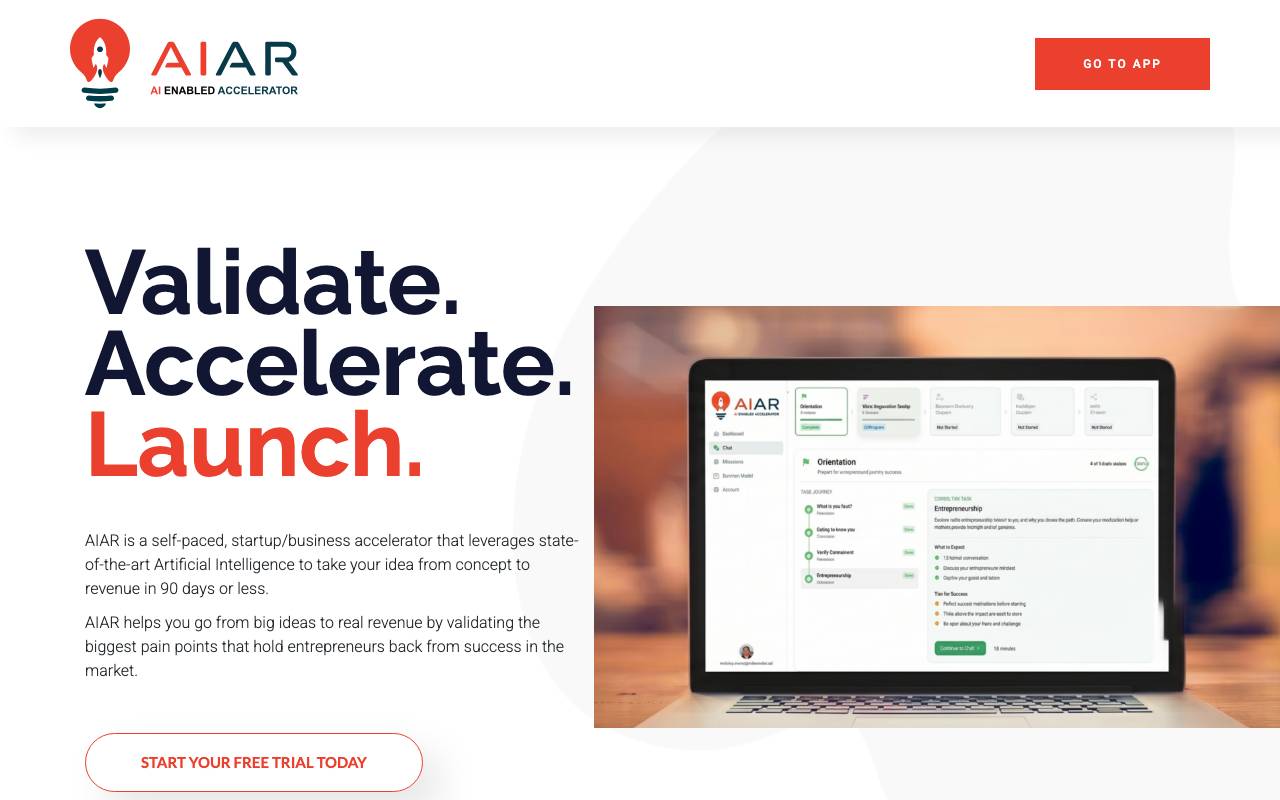 AIAR website preview