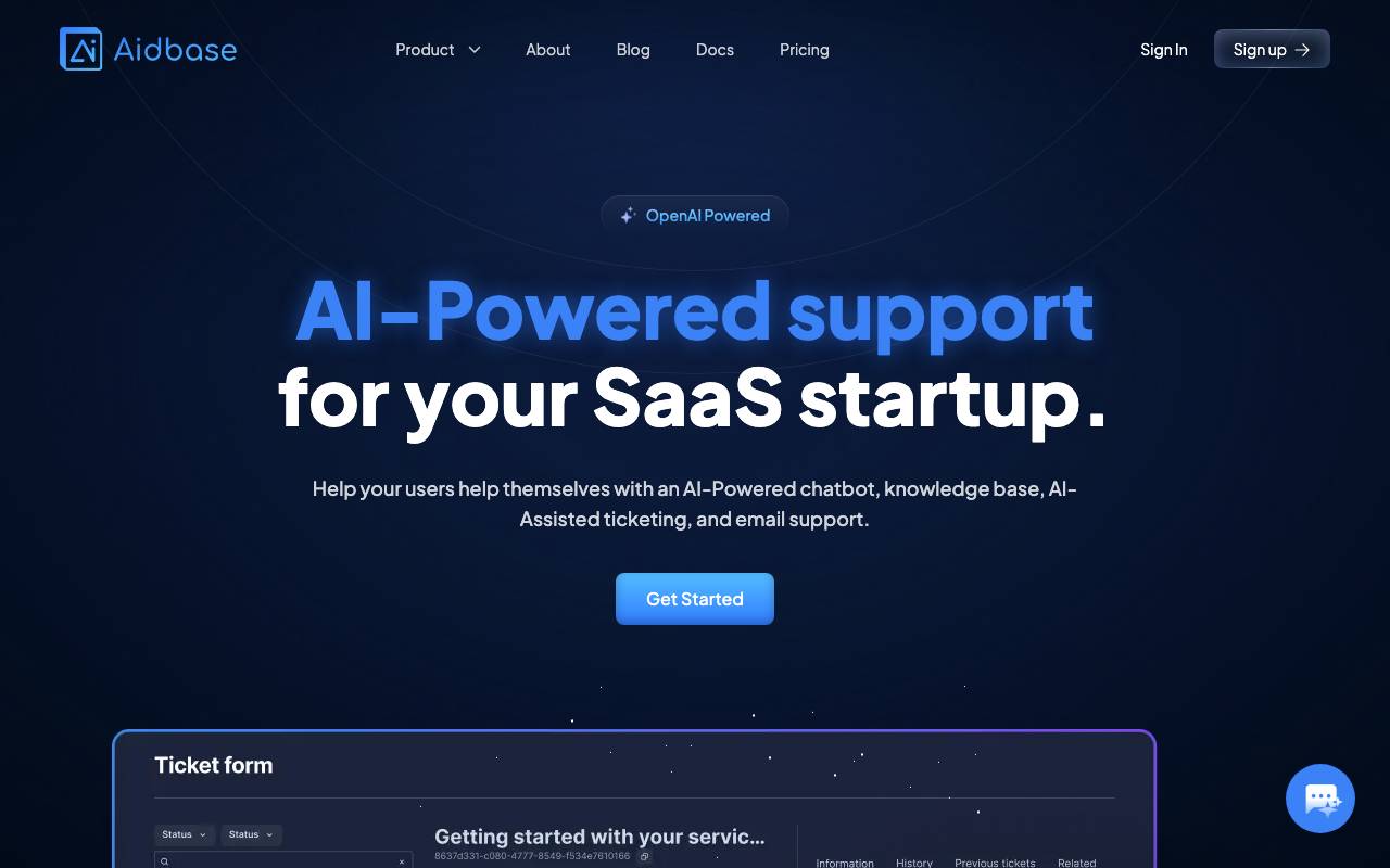 Aidbase website preview