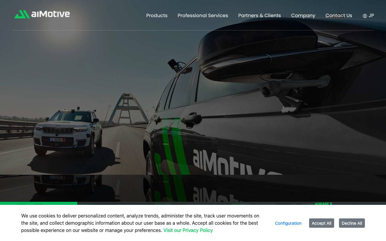 aiMotive website preview