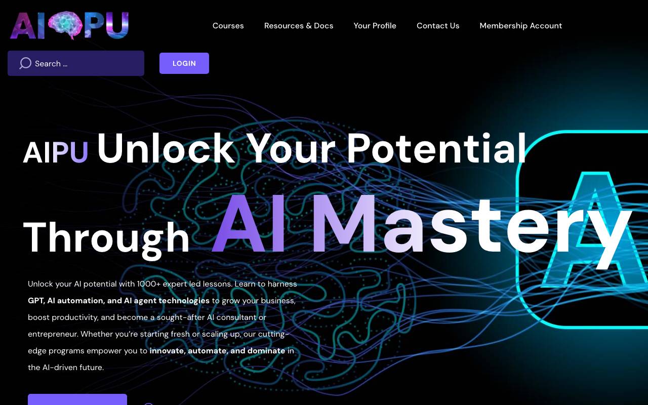AIPU website preview