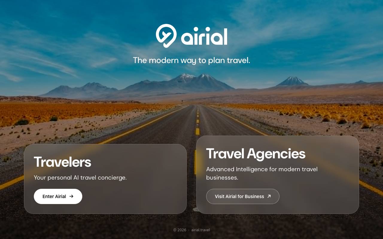 Airial website preview