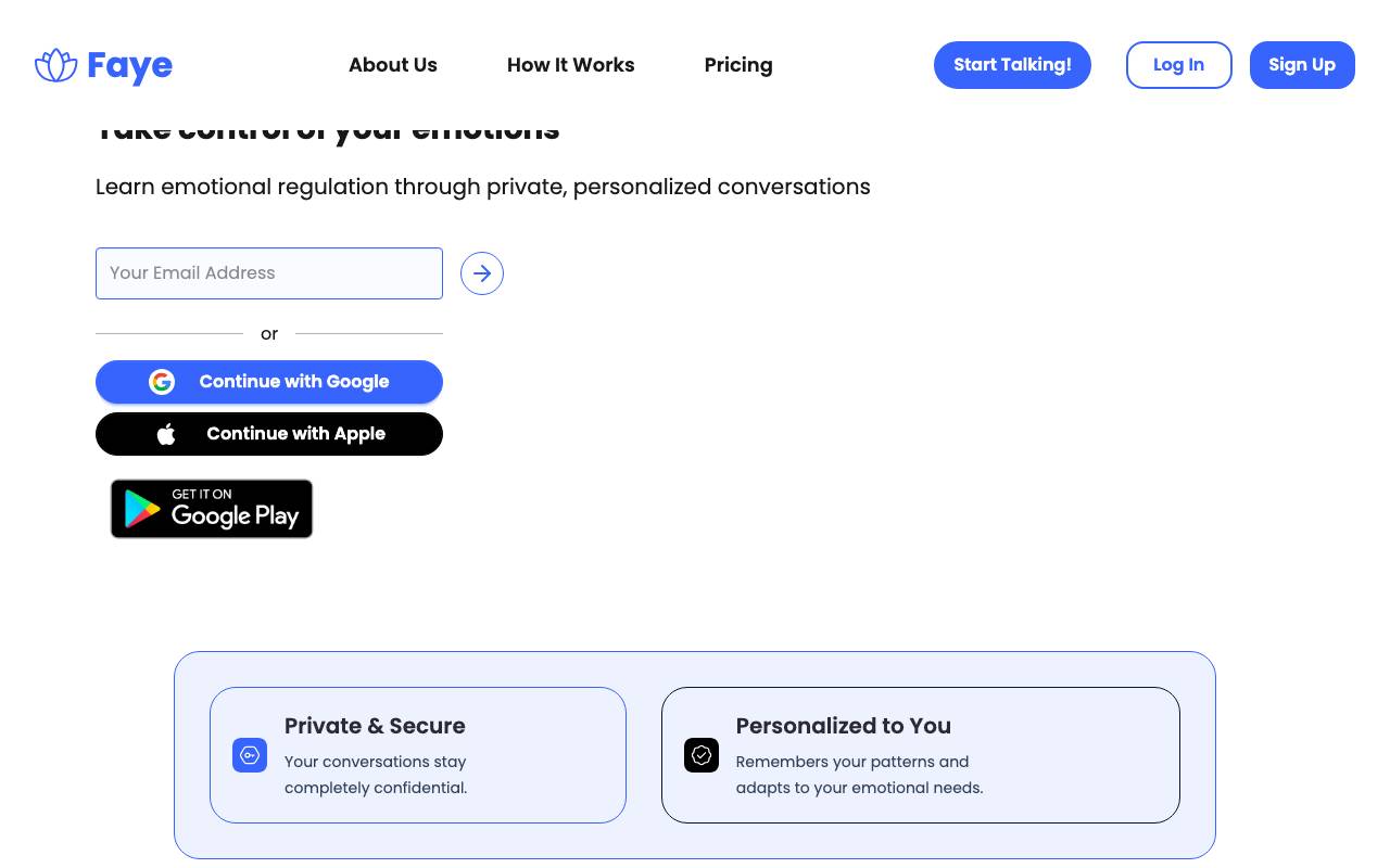 Aitherapy website preview
