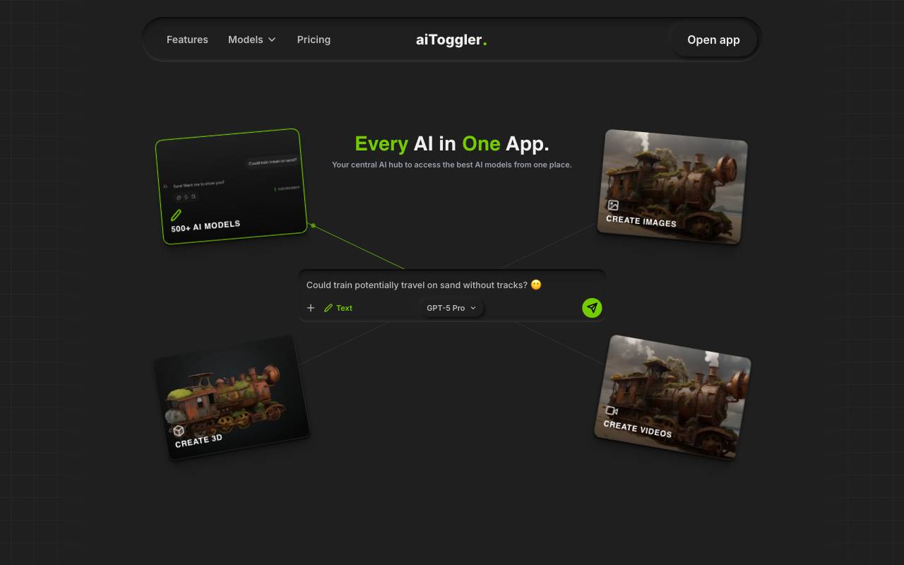 aiToggler website preview