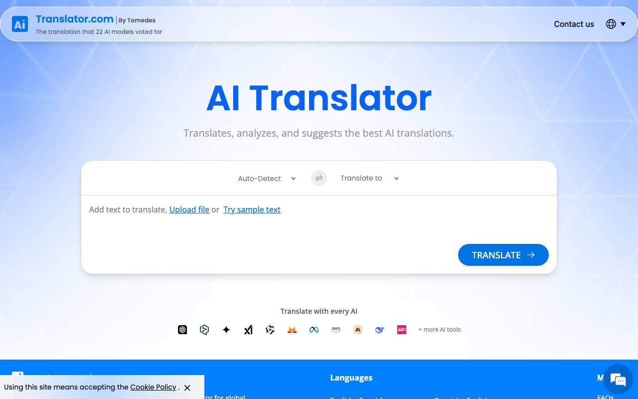 AITranslator.com website preview