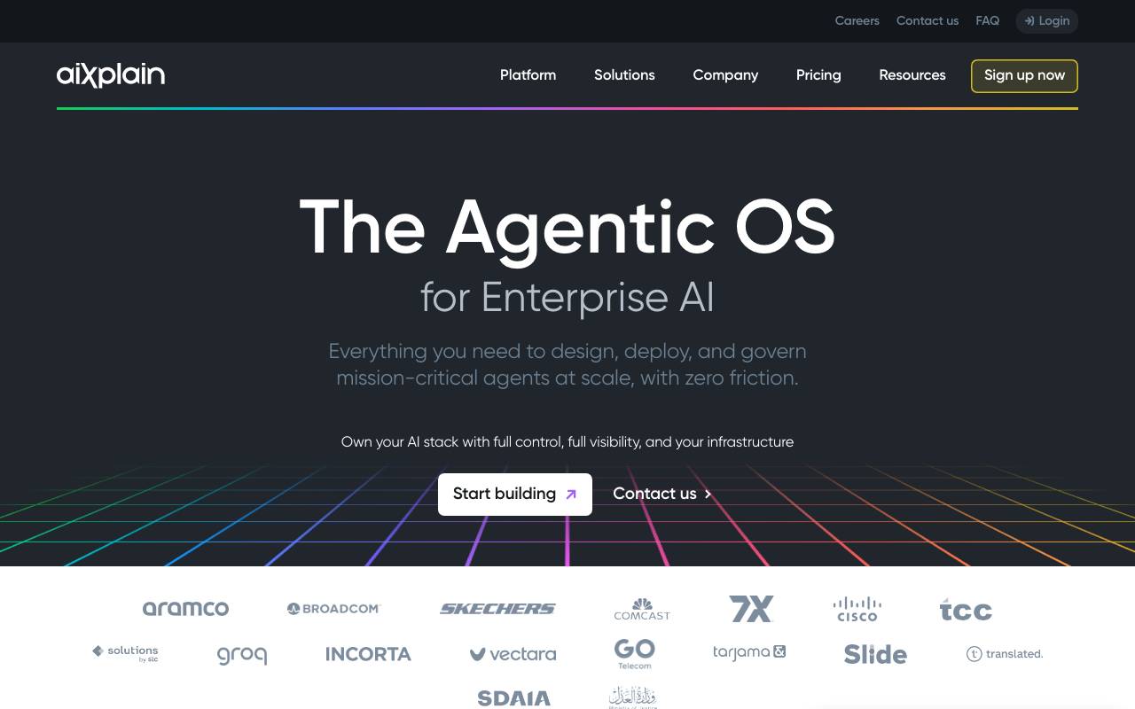 aiXplain website preview