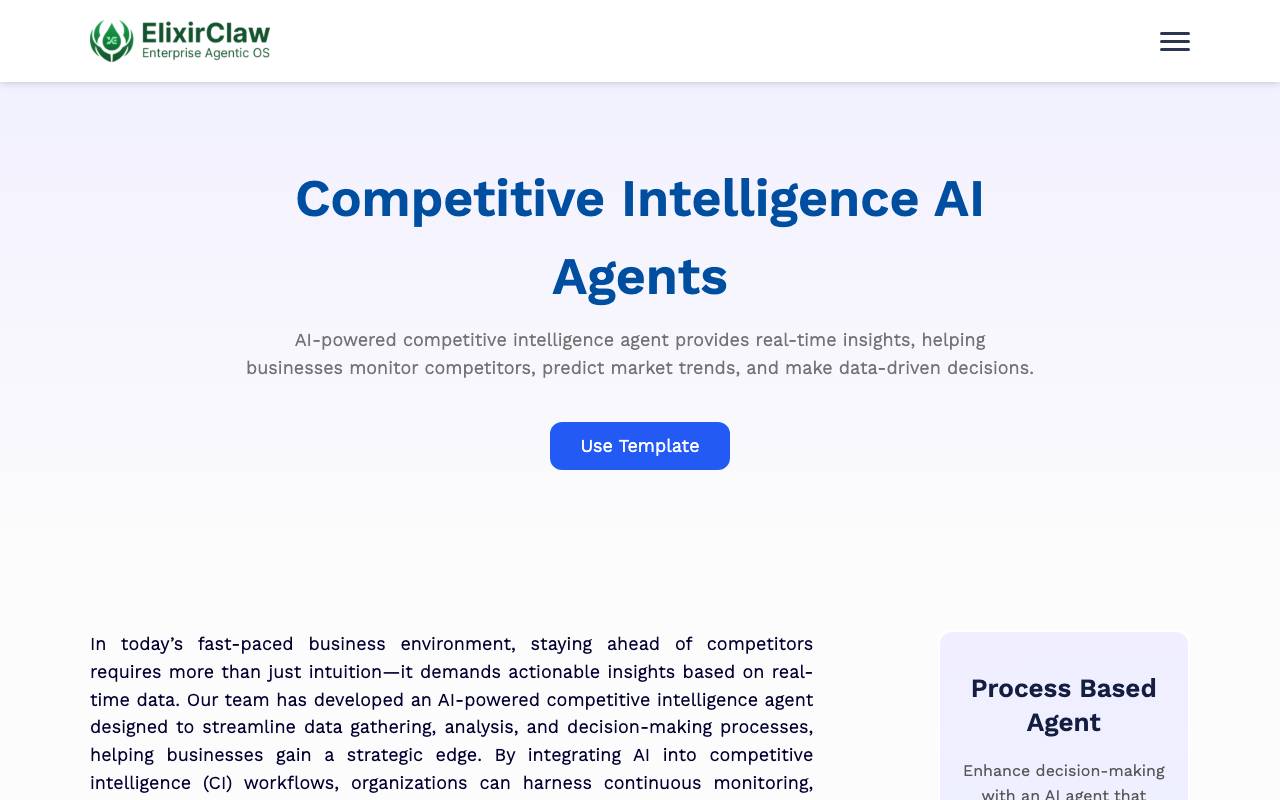 Akira AI - Competitive Intelligence Agent website preview