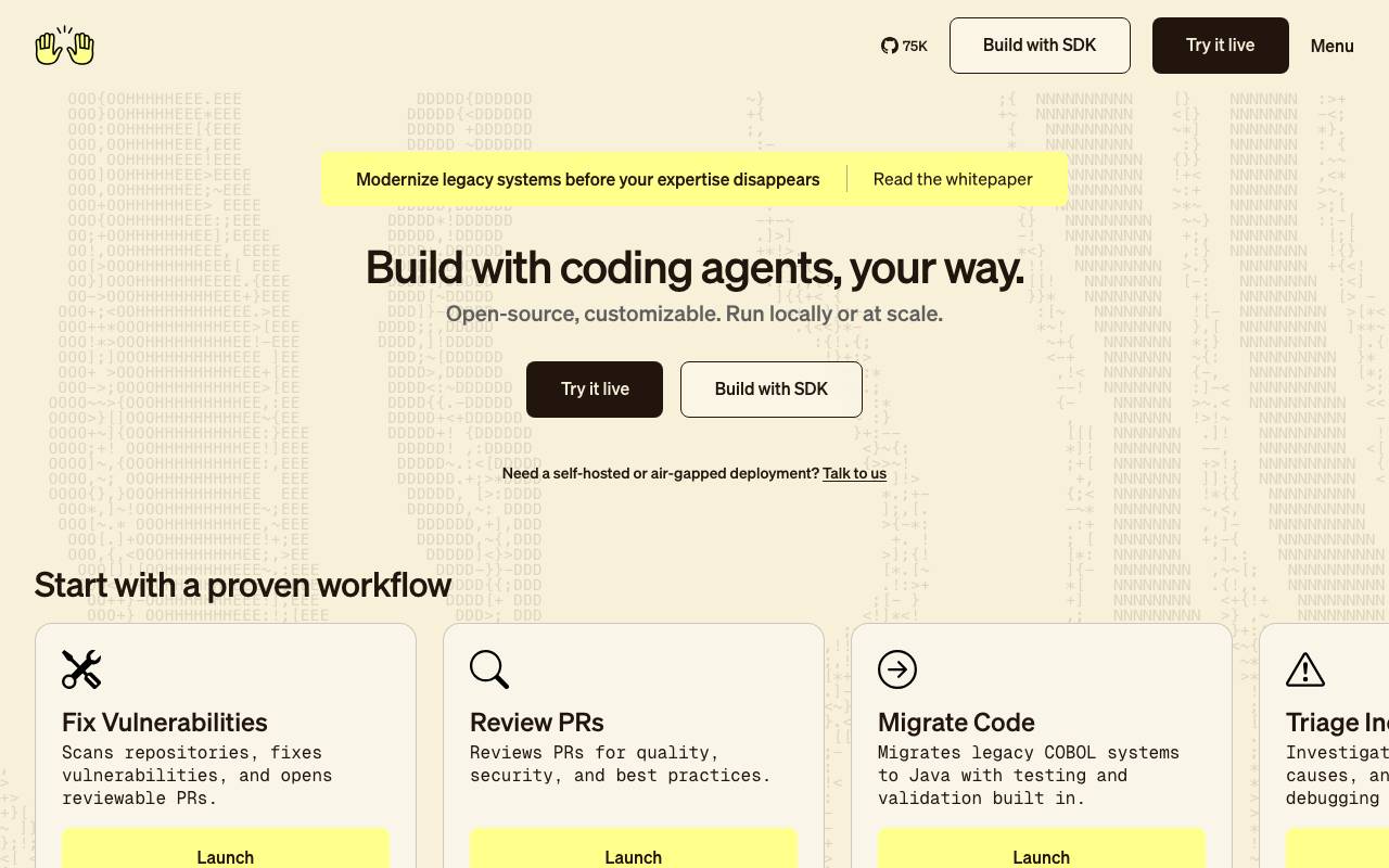 All Hands AI website preview