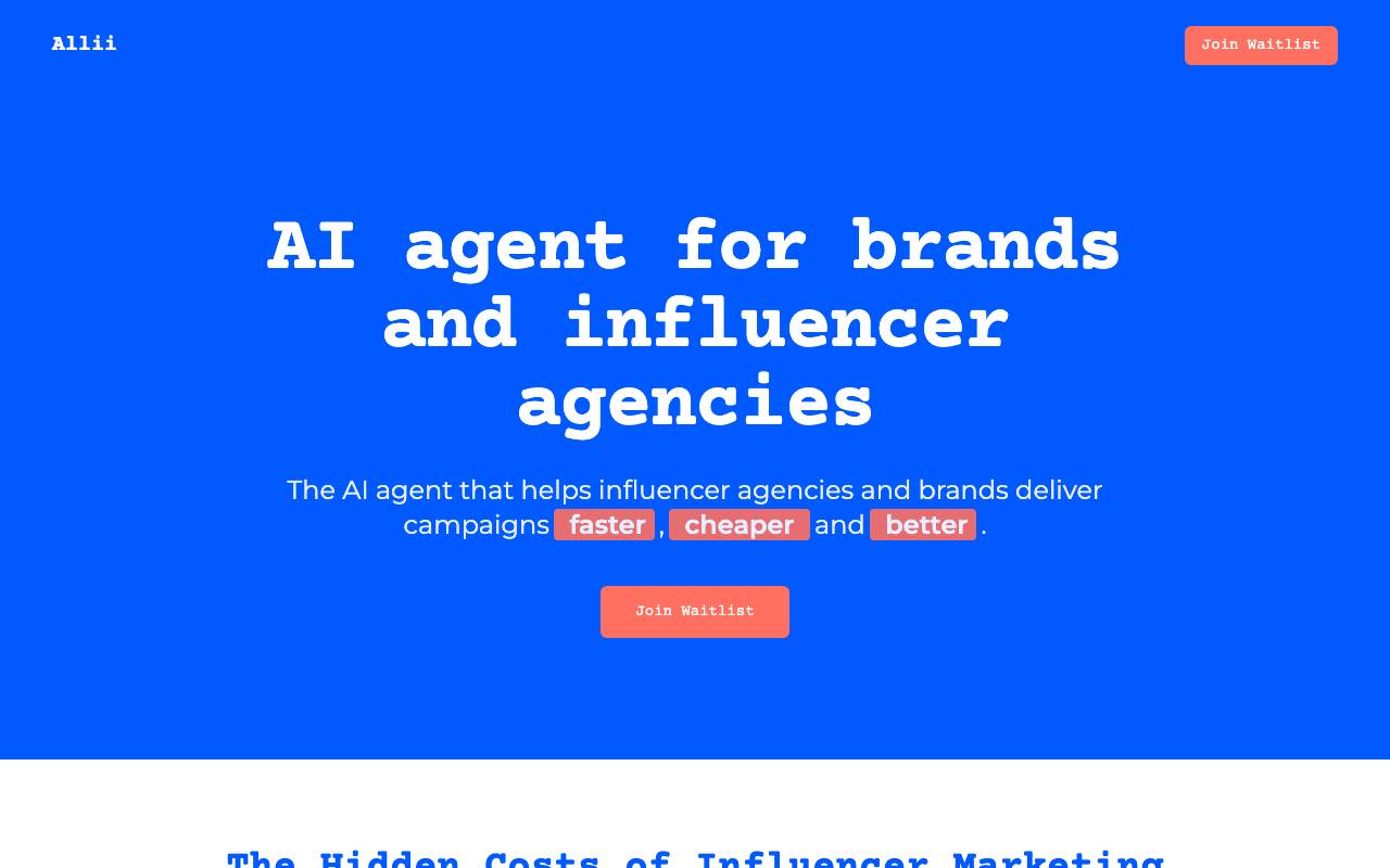 Allii.ai website preview