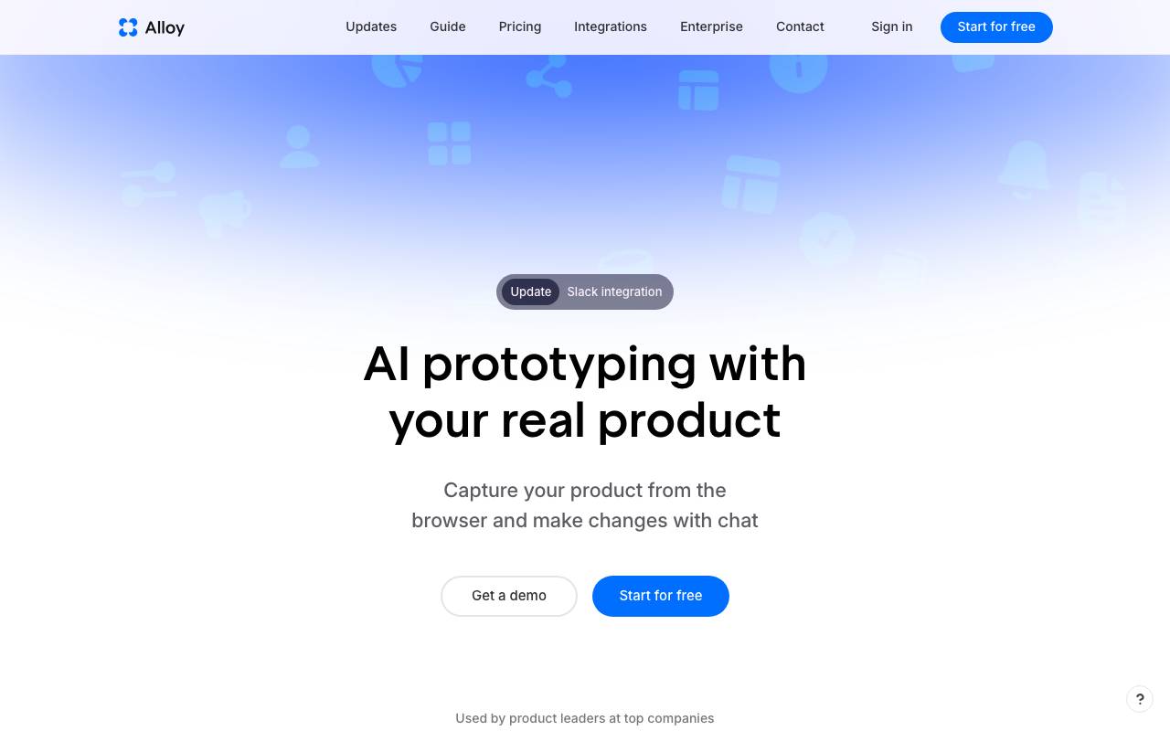 Alloy website preview