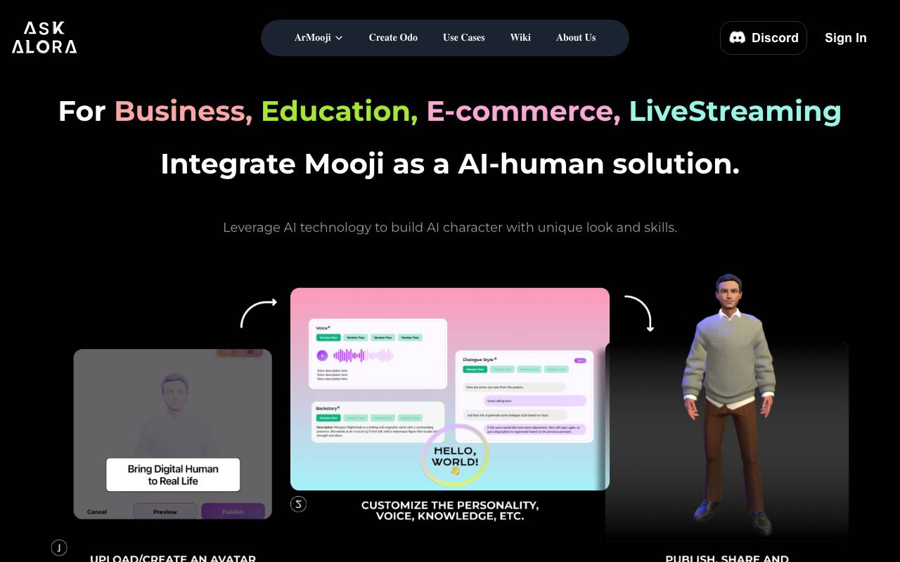 Alora AI website preview